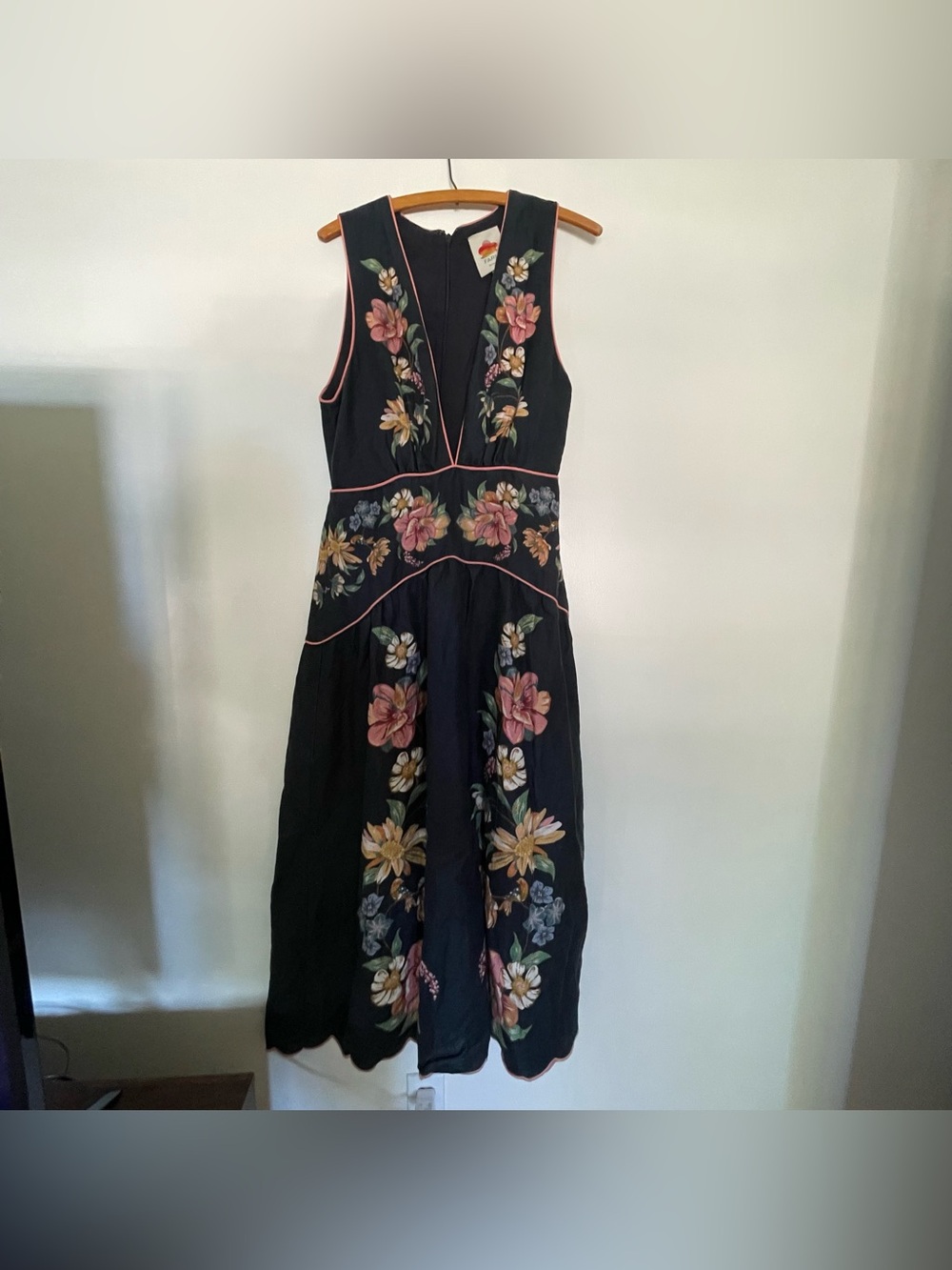Anthropologie Farm Rio Maira Floral Sleeveless Plunge Maxi Dress $298 medium - Picture 3 of 7
